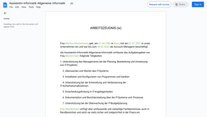 Arbeitszeugnis