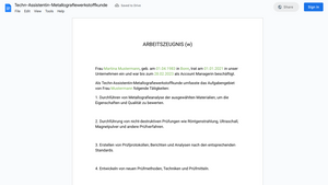 Arbeitszeugnis