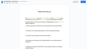 Arbeitszeugnis