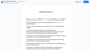 Arbeitszeugnis