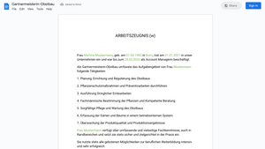 Arbeitszeugnis