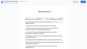 Arbeitszeugnis