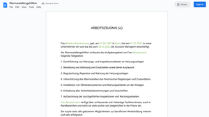 Arbeitszeugnis