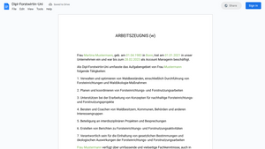 Arbeitszeugnis