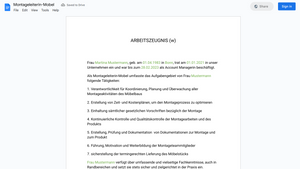 Arbeitszeugnis