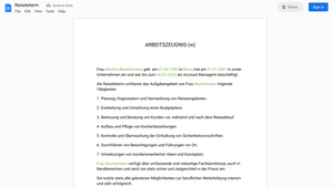 Arbeitszeugnis