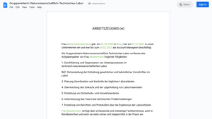 Arbeitszeugnis