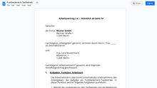 Laden Sie das Bild in den Galerie-Viewer, Arbeitsvertrag-Funkbedienerin-Taxibetrieb