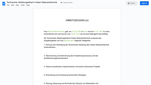 Arbeitszeugnis