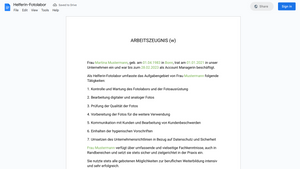 Arbeitszeugnis