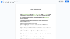 Arbeitszeugnis