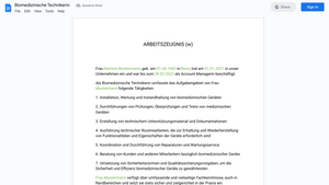 Arbeitszeugnis