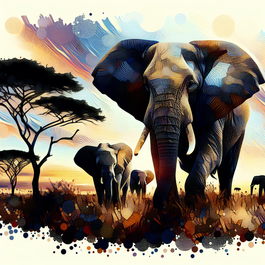 Tier: Elefant
Überschrift: Majestätische Riesen: Elefanten in ihrer natürlichen Umgebung