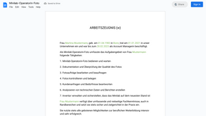 Arbeitszeugnis