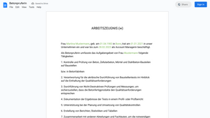 Arbeitszeugnis