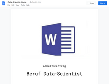 Laden Sie das Bild in den Galerie-Viewer, Arbeitsvertrag-Data-Scientist