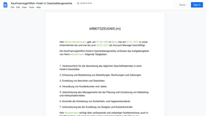 Arbeitszeugnis