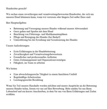 Laden Sie das Bild in den Galerie-Viewer, Stellenbeschreibung-Hundesitter