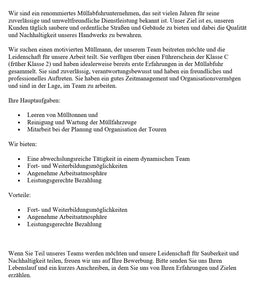 Stellenbeschreibung-Müllmann