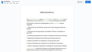 Arbeitszeugnis