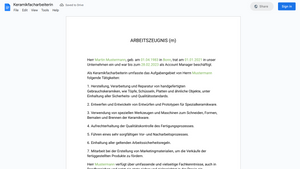 Arbeitszeugnis