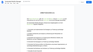 Arbeitszeugnis