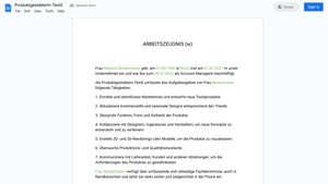 Arbeitszeugnis
