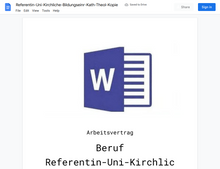 Laden Sie das Bild in den Galerie-Viewer, Arbeitsvertrag-Referentin-Uni-Kirchliche-Bildungseinr-Kath-Theol