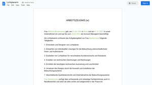 Arbeitszeugnis