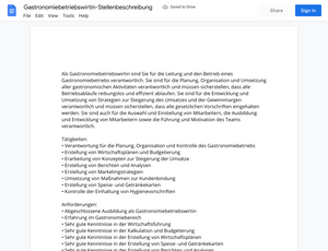 Stellenbeschreibung