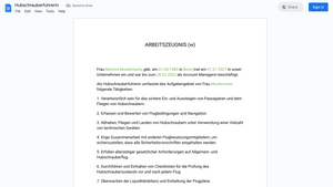 Arbeitszeugnis