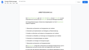 Arbeitszeugnis