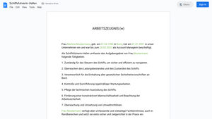 Arbeitszeugnis