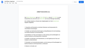 Arbeitszeugnis
