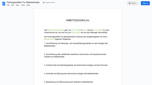 Arbeitszeugnis