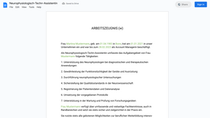 Arbeitszeugnis