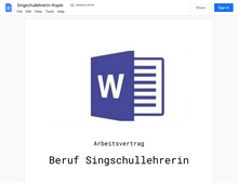Laden Sie das Bild in den Galerie-Viewer, Arbeitsvertrag-Singschullehrerin