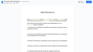 Arbeitszeugnis