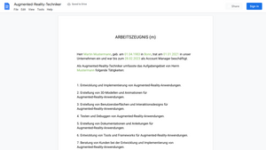 Arbeitszeugnis