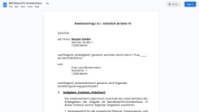 Laden Sie das Bild in den Galerie-Viewer, Arbeitsvertrag-Betriebswirtin-Krankenhaus