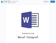 Laden Sie das Bild in den Galerie-Viewer, Arbeitsvertrag-Fotograf 
