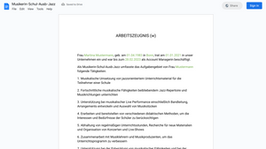 Arbeitszeugnis
