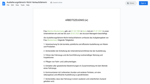 Arbeitszeugnis