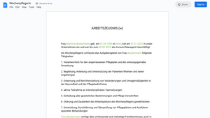 Arbeitszeugnis