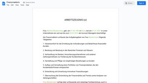 Arbeitszeugnis