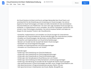 Stellenbeschreibung