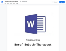 Laden Sie das Bild in den Galerie-Viewer, Arbeitsvertrag-Bobath-Therapeut