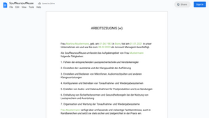 Arbeitszeugnis