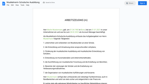 Arbeitszeugnis