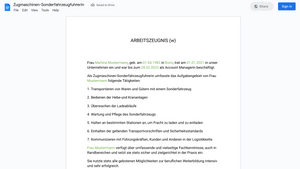 Arbeitszeugnis